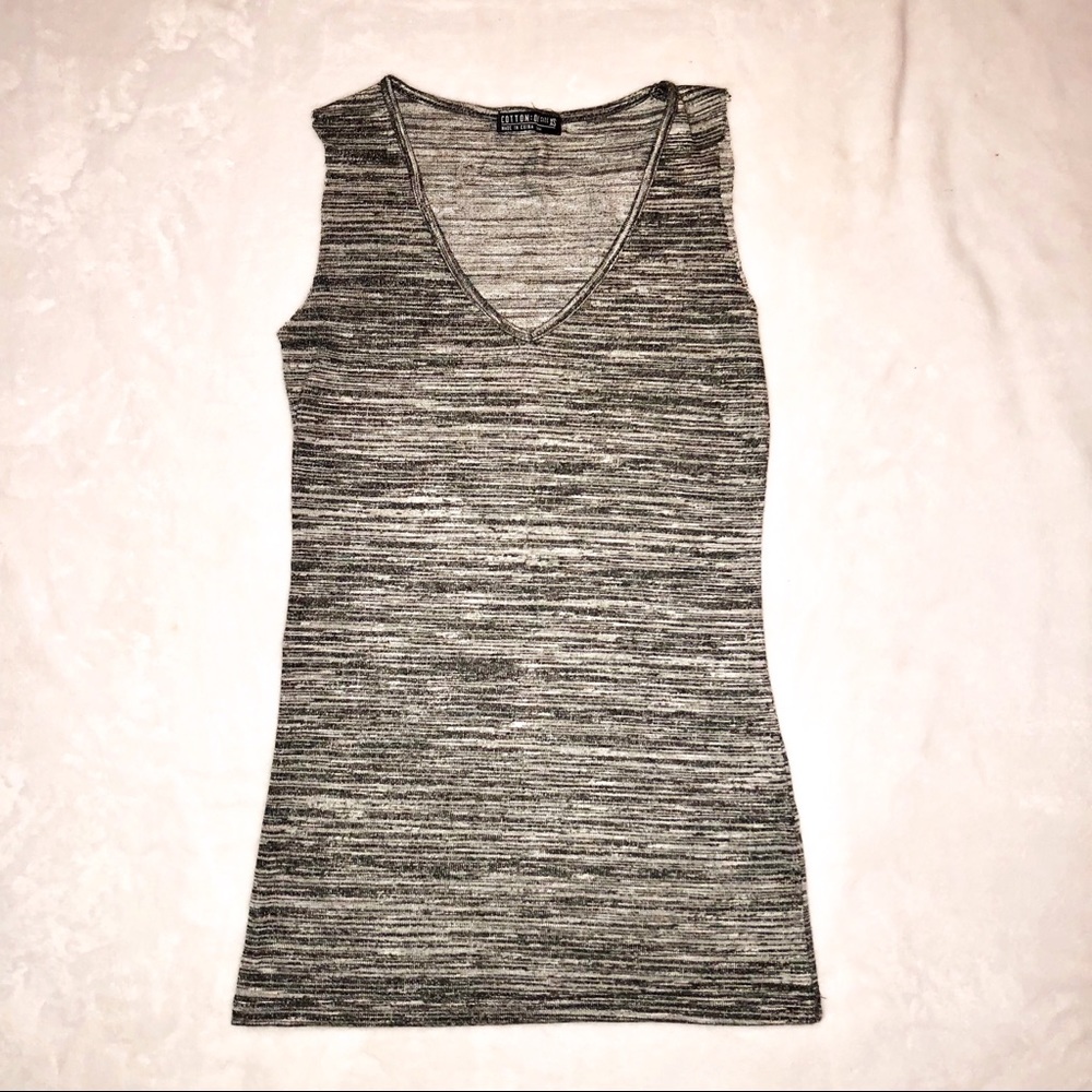Cotton On Gray Knit Sleeveless Tank Top